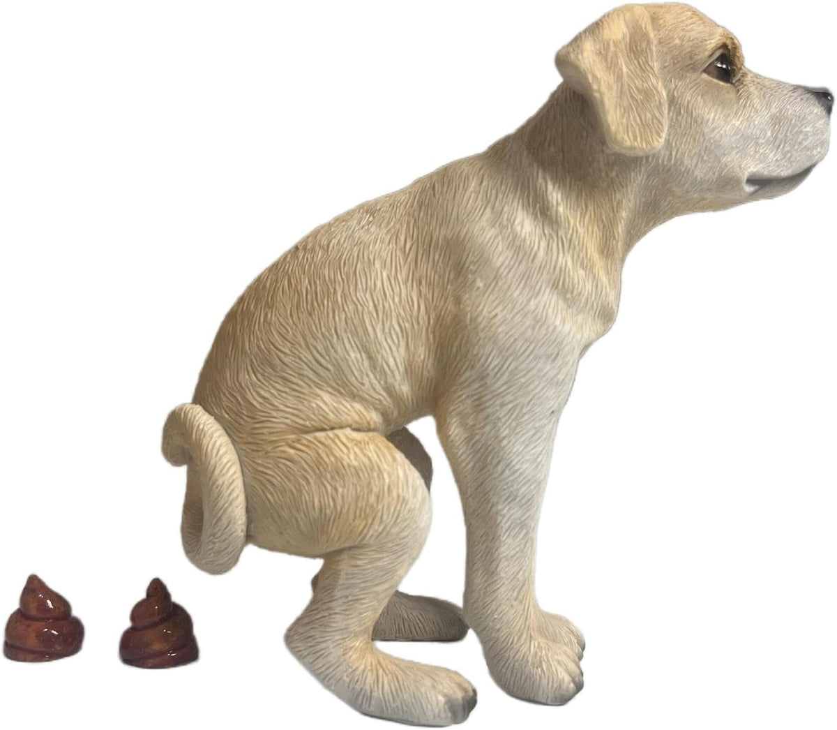 Pooping Dog Statue, Desktop Gift for Labrador Dog Lovers,Animal Statue Decoration Gifts,Humorous Accent Home Decoration,Funny Squatting Dog with Poop