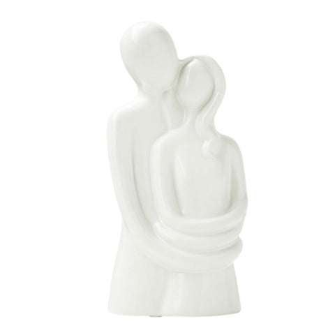 Nordic Couple Resin Sculpture Romantic Golden Love Statue for Home Decor Perfect for Couples 5.2 Inches