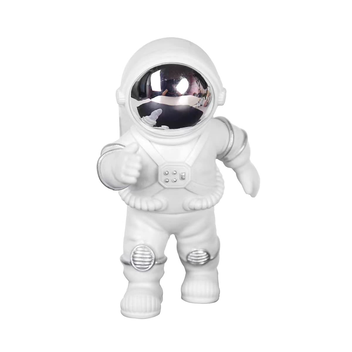 Figurine Astronaut Statue Spaceman Décor,Sculptures Home Décor,Shelf Decoration,Desk Decor,Cute Space Figure Ornament (Gold/White Big Astronaut Statue)