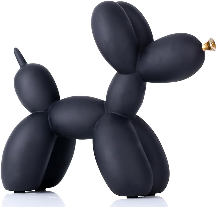 Creative Balloon Dog Sculpture Modern Home Decoration Trendy Animal Art Ornaments Collection Figurine Bedroom Living Room Office Desktop Resin Decors