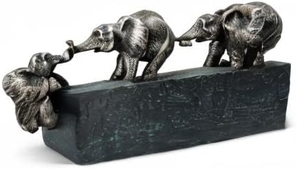 Sculpture “Family Ties” - Timeless Symbol of Family & Team Togetherness - Ornament 17 inch Long - Statue Elephant as a Gift or Decoration - Elephants Stronger Together