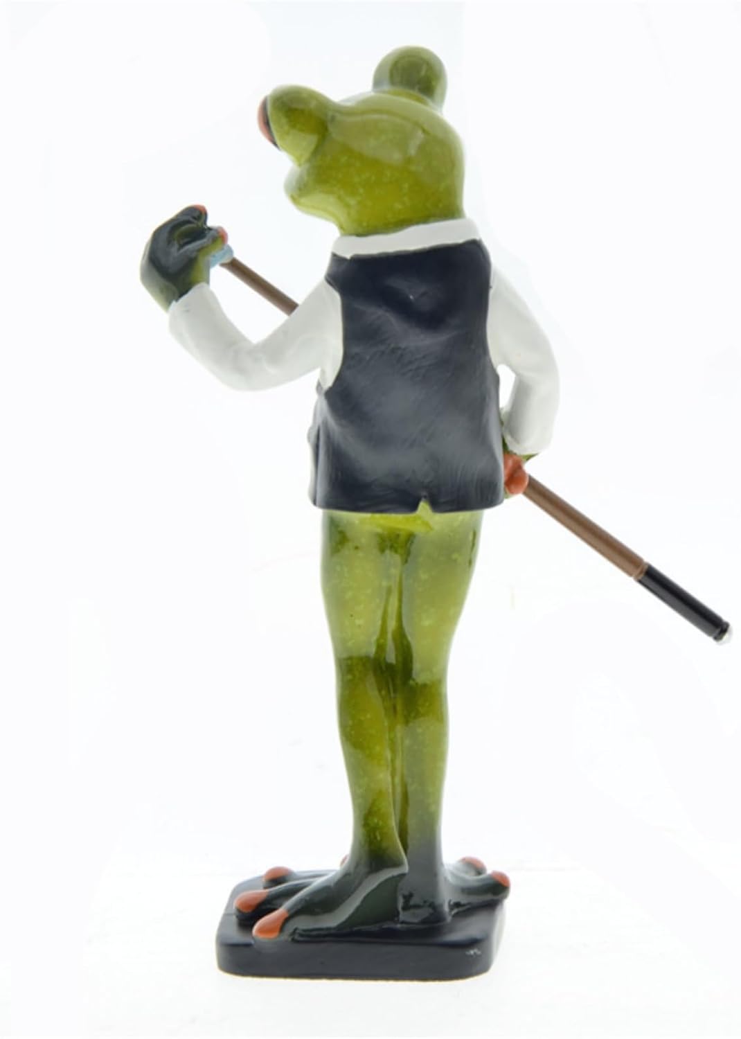 Creative Playing Billiards Frog Resin Sculptures Statues, Funny Standing Frogs Mascot Collectible Figurines for Ball Games Lovers Home Office Decorations Gifts