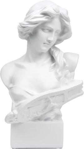 11in Greek Statue of David, Classic Roman Bust Greek Mythology Sculpture for Home Decor