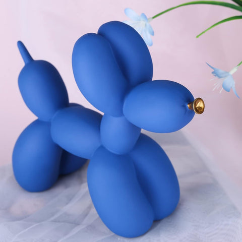 Creative Balloon Dog Sculpture Modern Home Decoration Trendy Animal Art Ornaments Collection Figurine Bedroom Living Room Office Desktop Resin Decors