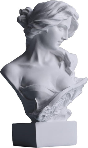 6" H Greek Mythology Bust Statue Decor,Artemis Statues Roman Goddess Figurines,Used for Sketch Practice Aesthetics Statues and Sculptures and Indoor Filling Space for Living Room, Bedroom and Study