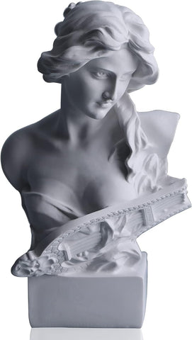 6" H Greek Mythology Bust Statue Decor,Artemis Statues Roman Goddess Figurines,Used for Sketch Practice Aesthetics Statues and Sculptures and Indoor Filling Space for Living Room, Bedroom and Study