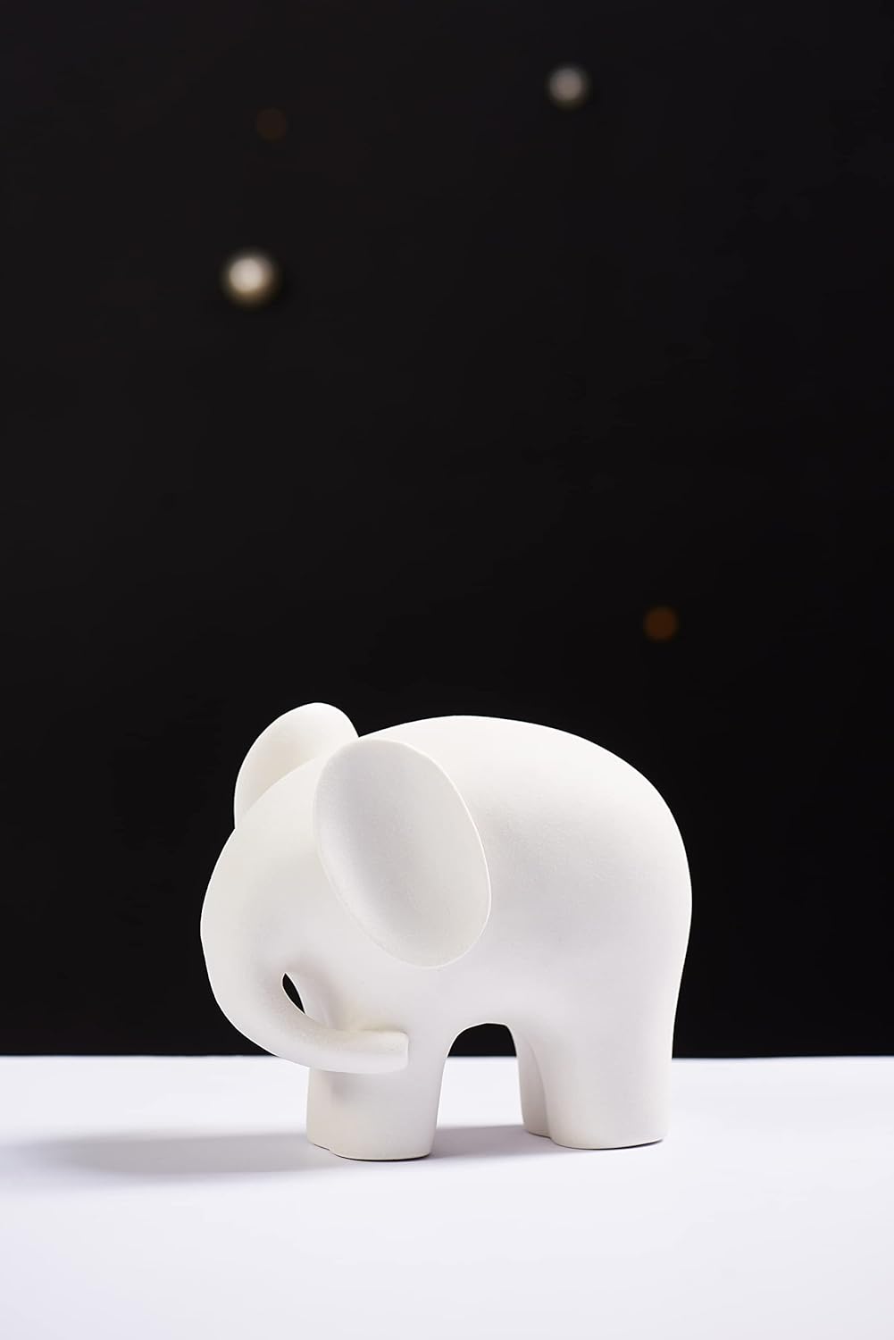 Modern Simple Ceramic White Elephant Living Room Home Office Decoration (Large White Elephant)