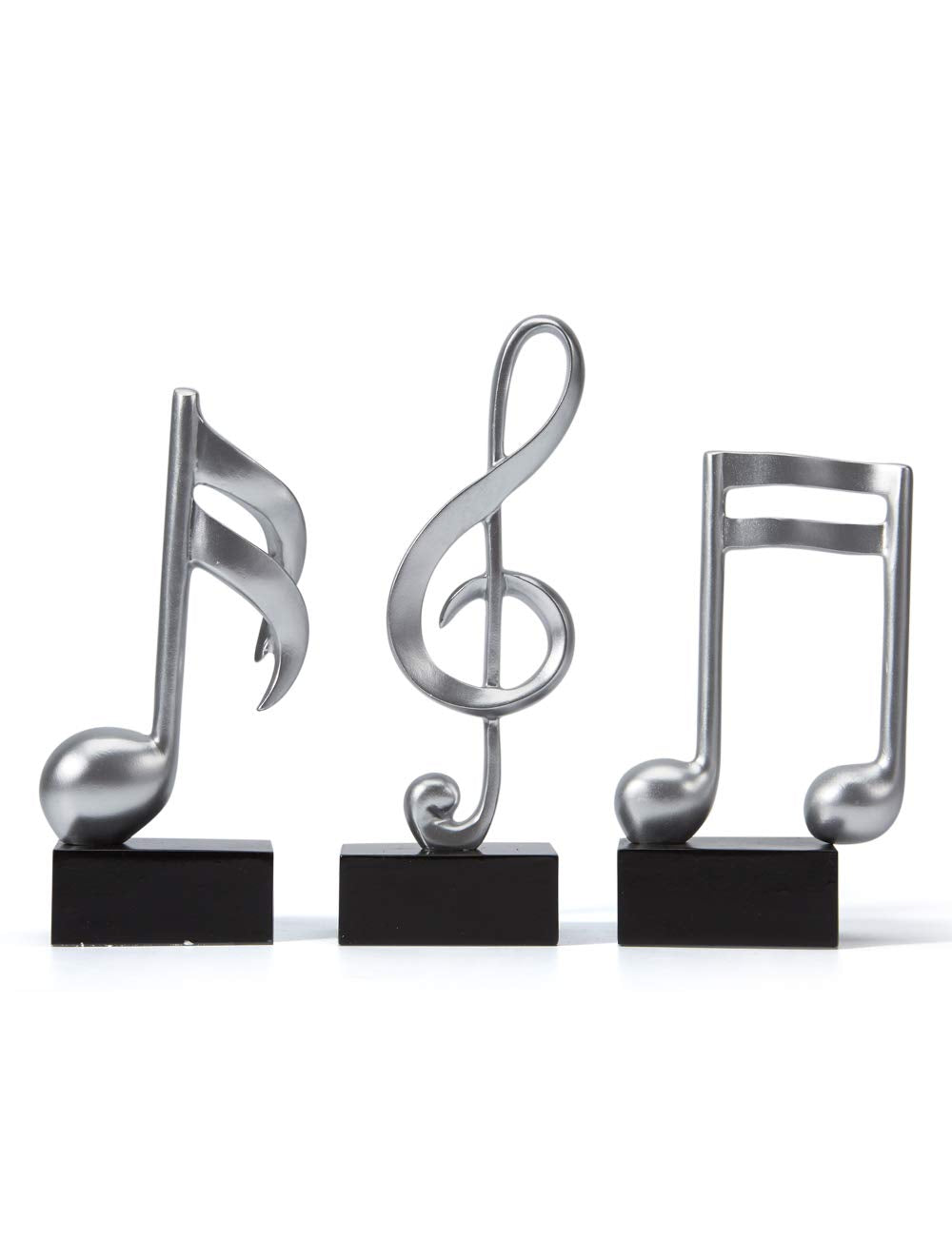 HAUCOZE 3pcs Music Note Decor Musical Decoration Gifts Table Centerpiece Sculpture Piano Statue Gold 7.5 inch