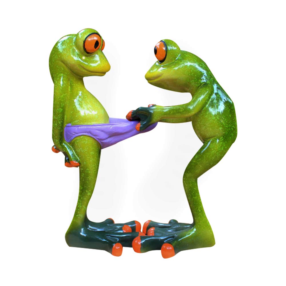 Frog Figurines Statue Cute Funny Frog Sculpture Love Gifts for Home Desk Decoration 6061