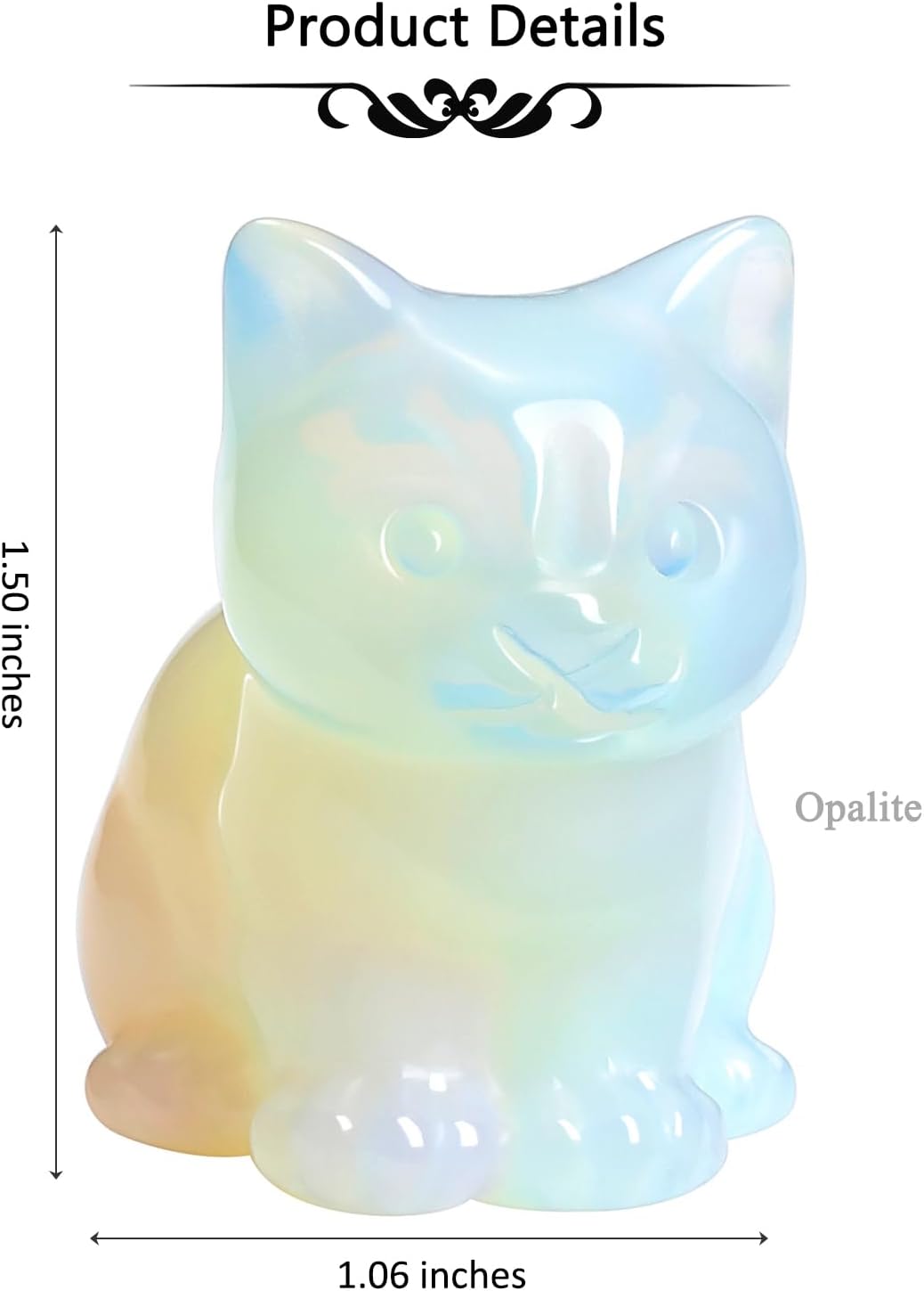 Amethyst Crystal Cat Figurine Carved Healing Crystal Gemstone Cat Lucky Cute Stone Cat Statue Ornament for Home Office Desk Meditation Decor Mini Cat Gifts for Cat Lover Christmas