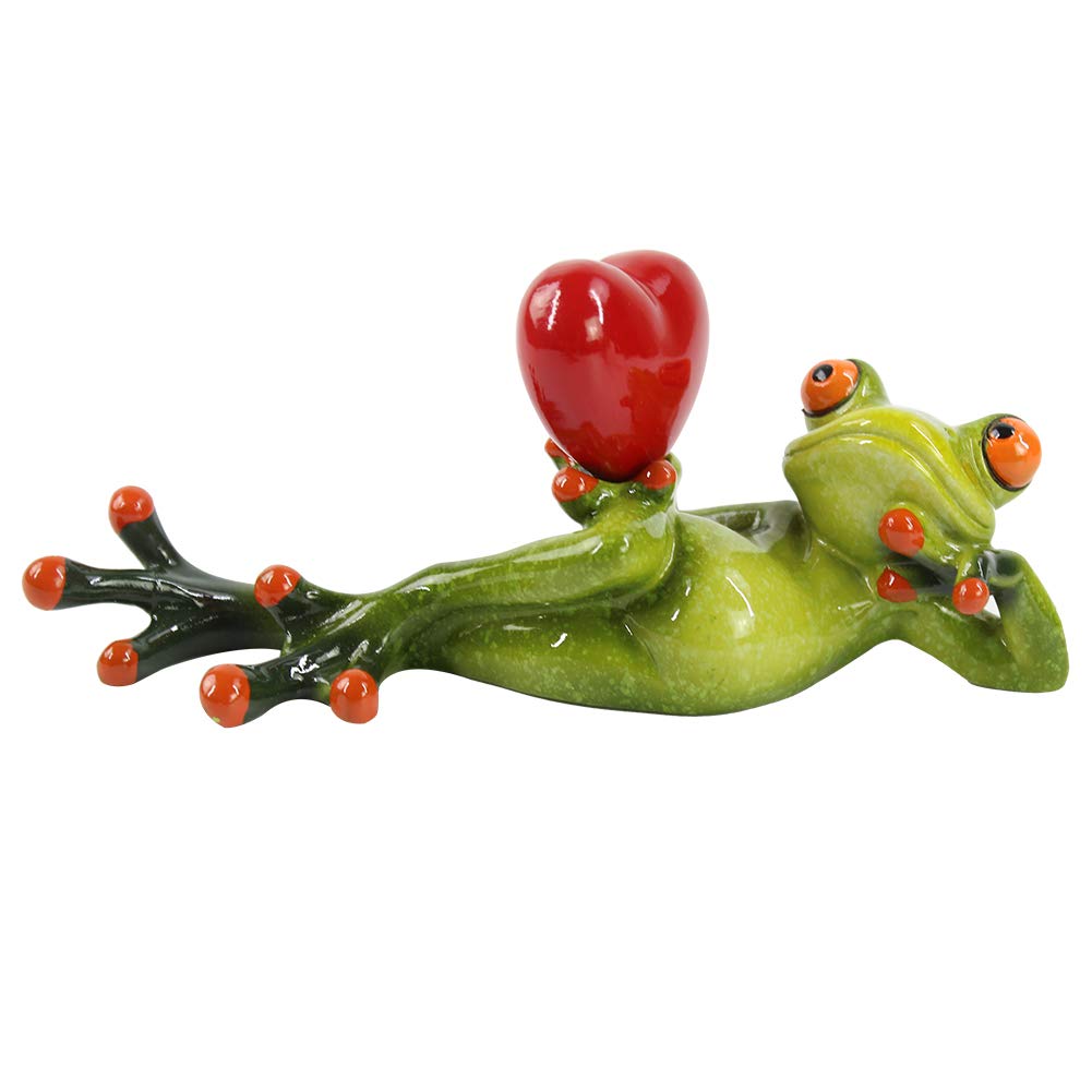 Frog Figurines Statue Cute Funny Frog Sculpture Love Gifts for Home Desk Decoration 6061