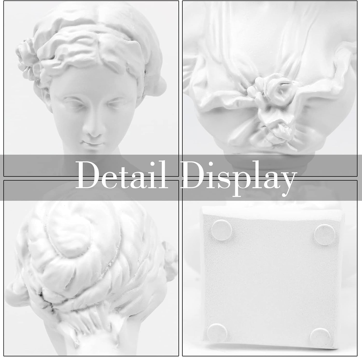 11in Greek Statue of David, Classic Roman Bust Greek Mythology Sculpture for Home Decor