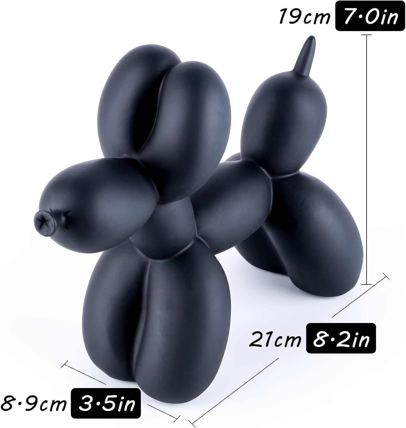 Creative Balloon Dog Sculpture Modern Home Decoration Trendy Animal Art Ornaments Collection Figurine Bedroom Living Room Office Desktop Resin Decors