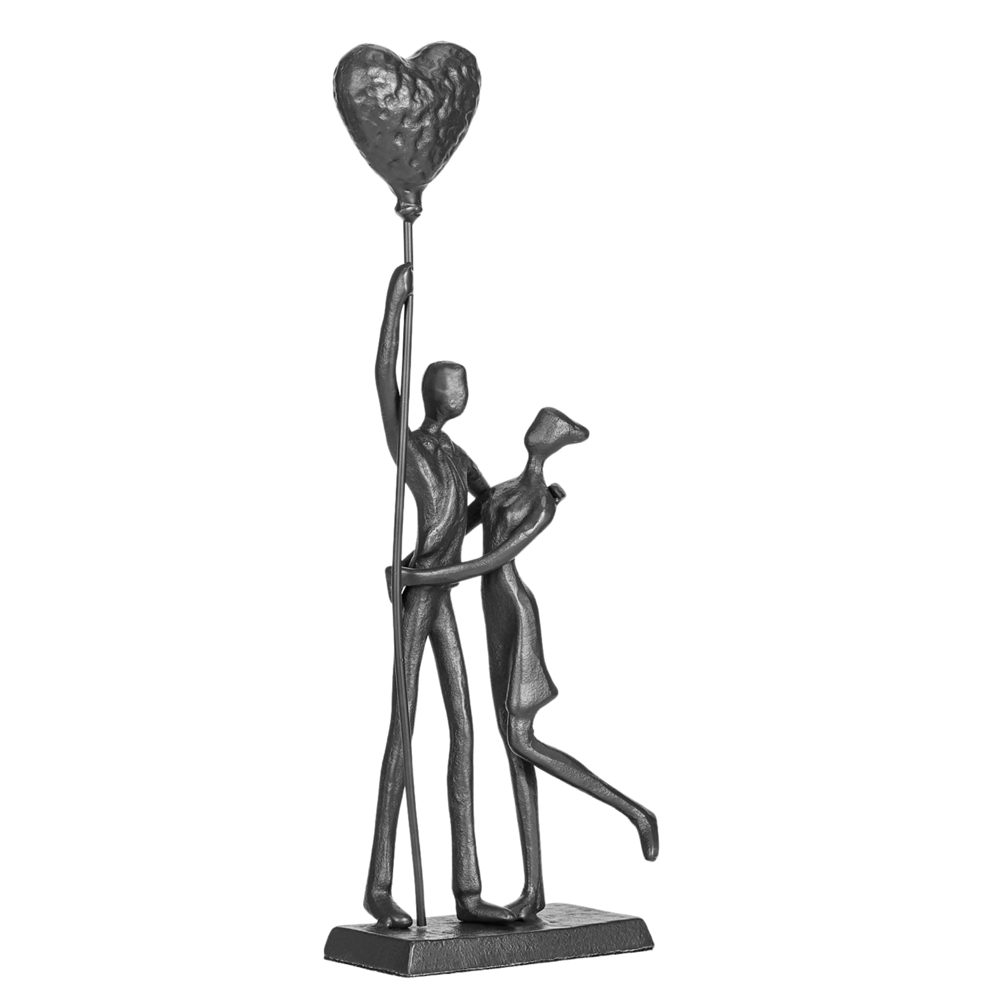 Bicycle Themed Gifts - Bike Couple Figurine Statue Black Hand Sculptures for Living Room Bicycle Wall Decor Iron Love Sculpture