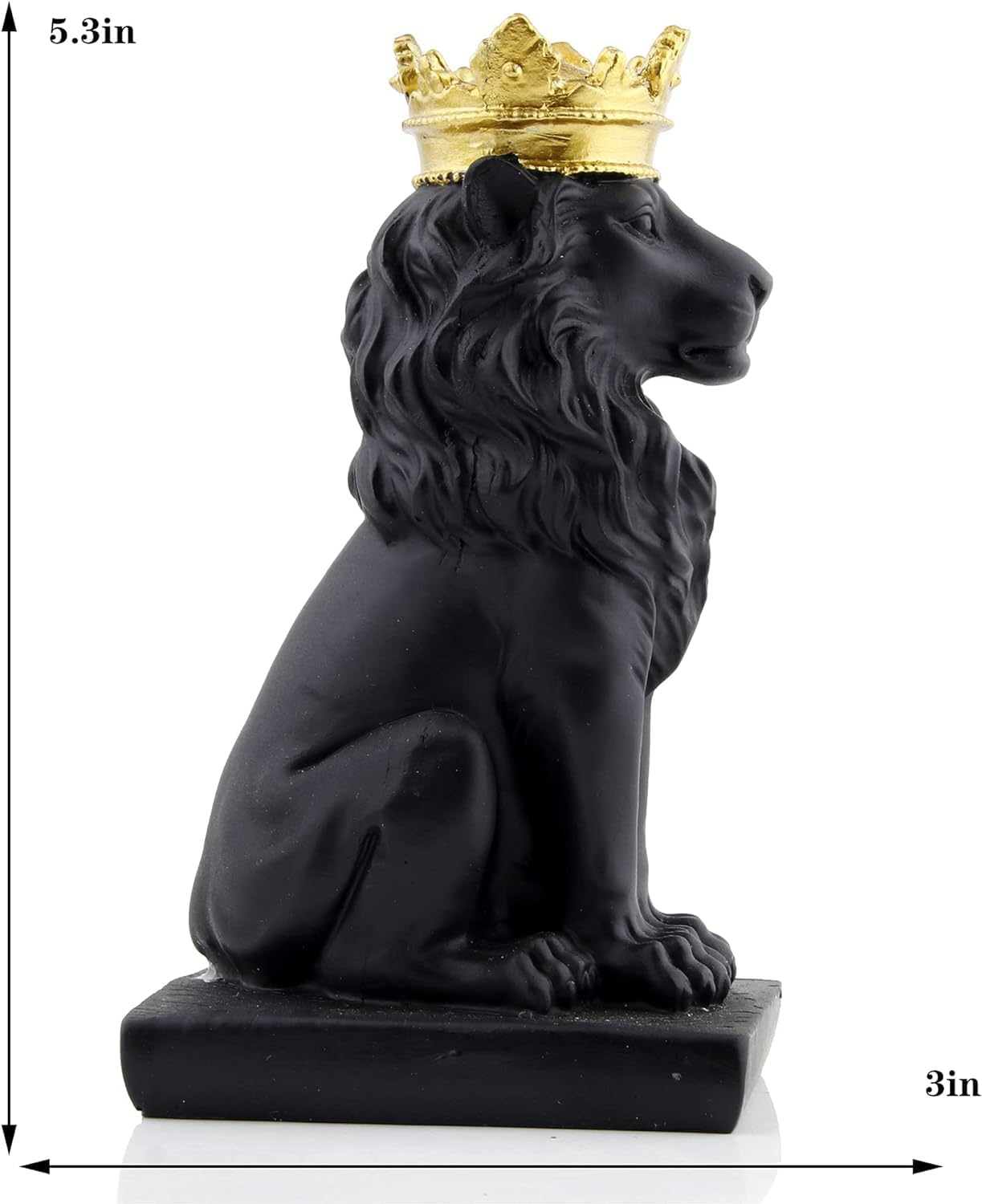 Golden Crown Lion King Statue Decor for Shelf Nordic Style Home and Study Decoration Royal King Lion Figurine Home Decorations