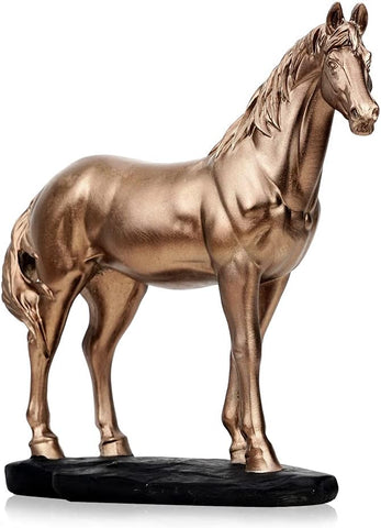 Horse Sculpture Statue, Polyresin Decorative Horse Ornament, Collectible Horse Figurine for Home, Office, Desktop