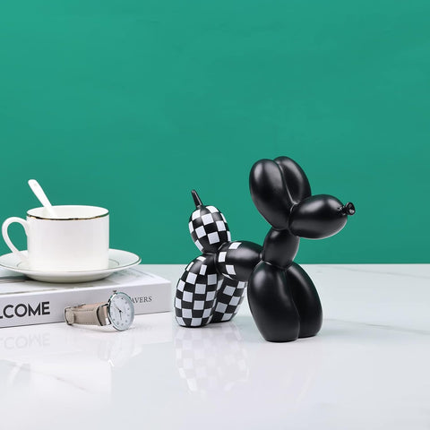 Creative Balloon Dog Sculpture Modern Home Decoration Trendy Animal Art Ornaments Collection Figurine Bedroom Living Room Office Desktop Resin Decors