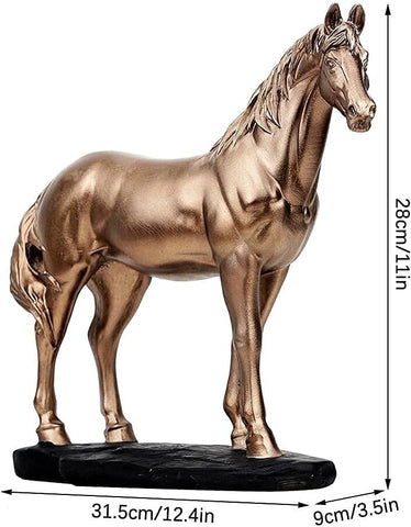 Horse Sculpture Statue, Polyresin Decorative Horse Ornament, Collectible Horse Figurine for Home, Office, Desktop