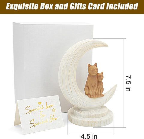 Book Lovers Gifts for Women- Cat Book Figurines with Bookmark Cat Lover Gifts Bookish Gifts Book Lovers Gifts Book Accessories Gifts for Book Lovers Cat Mom Gifts Sculpted Hand-Painted Resin Statues