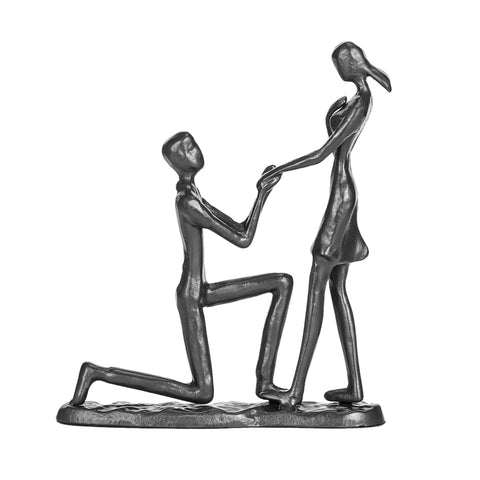 Bicycle Themed Gifts - Bike Couple Figurine Statue Black Hand Sculptures for Living Room Bicycle Wall Decor Iron Love Sculpture