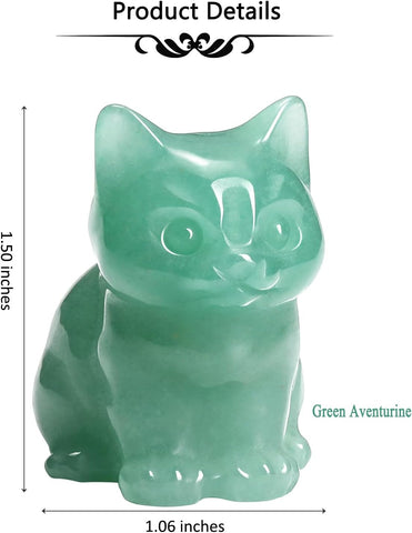 Amethyst Crystal Cat Figurine Carved Healing Crystal Gemstone Cat Lucky Cute Stone Cat Statue Ornament for Home Office Desk Meditation Decor Mini Cat Gifts for Cat Lover Christmas