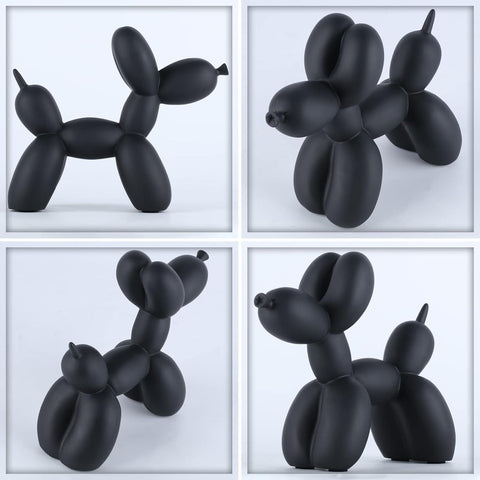 Creative Balloon Dog Sculpture Modern Home Decoration Trendy Animal Art Ornaments Collection Figurine Bedroom Living Room Office Desktop Resin Decors