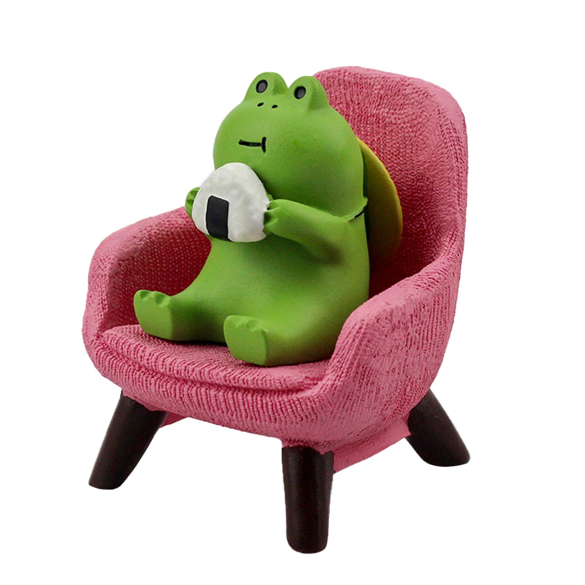 Miniature Frog Figurines - Funny Frog Sculpture for Shelf, Desk Decoration - Frog Desk Accessories - Perfect Cute Frog Gift for Frog Lovers(Pink Sofa)