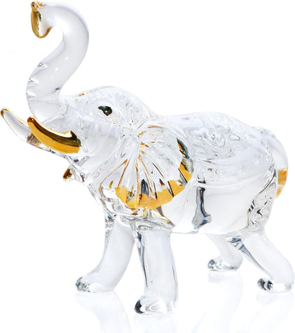 Cute Crystal Elephant Gifts for Women, Handmade White Elephant Gifts Ideas, Small Drunk Elephant Decor, Animals Figurine Collection for Home Decoration