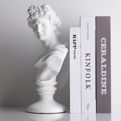 11.8 Inch Greek Statue of David, Classic Roman Bust,David Bust,Greek Mythology Sculpture for Home Decor,Large Roman Goddess Apollo Sculpture for Home Décor Resin Crafts for Sketch Practice Artist