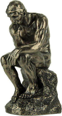 Veronese Design 8" Rodin The Thinker Cast Resin Statue Bronze Finish