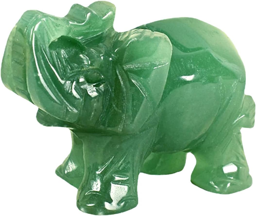 Lucky Wealth Feng Shui Elephant Statue - Resin Collectible Figurine with Trunk Raised - Good Luck Elephant Gift for Women (Large)