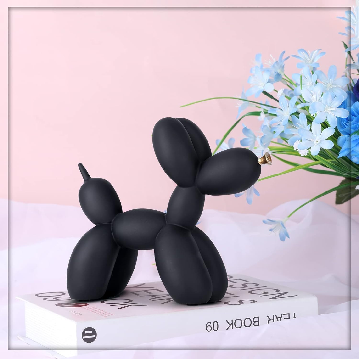 Creative Balloon Dog Sculpture Modern Home Decoration Trendy Animal Art Ornaments Collection Figurine Bedroom Living Room Office Desktop Resin Decors