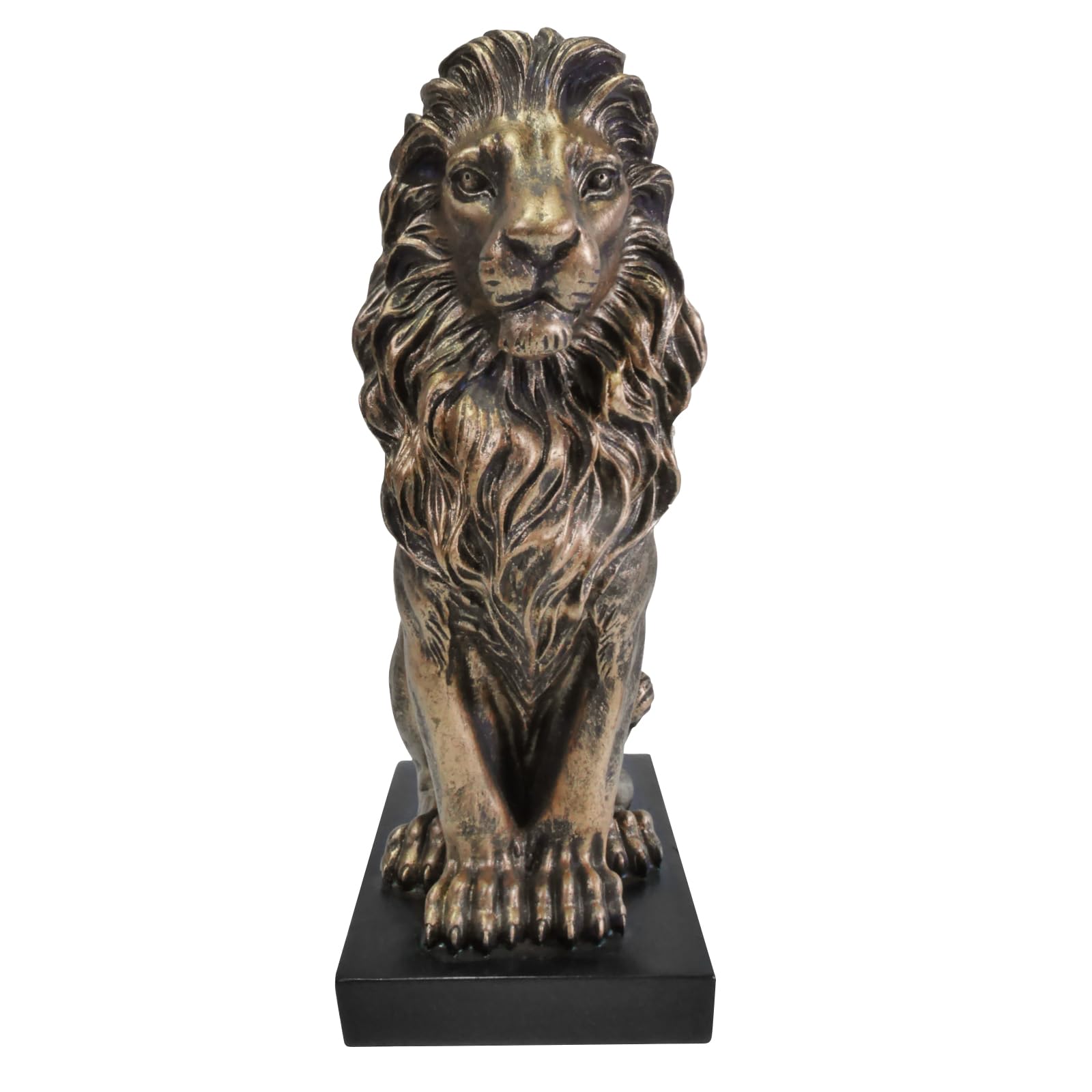 SIMON'S SHOP Lion Statues, Bronze Animal Sculptures for Mantel Table Shelf Decor, Lion Bookends for Home Office, 13'' Tall