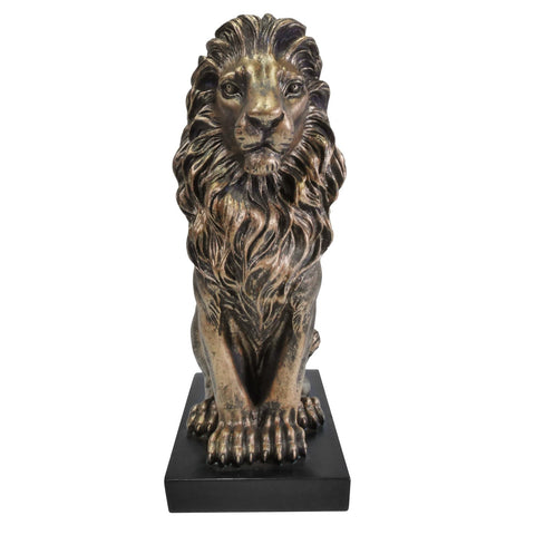 SIMON'S SHOP Lion Statues and Bookends, Beige Lion Sculptures for Mantel, Table Shelf Decor, 13'' Tall