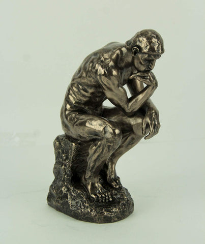 Veronese Design 8" Rodin The Thinker Cast Resin Statue Bronze Finish