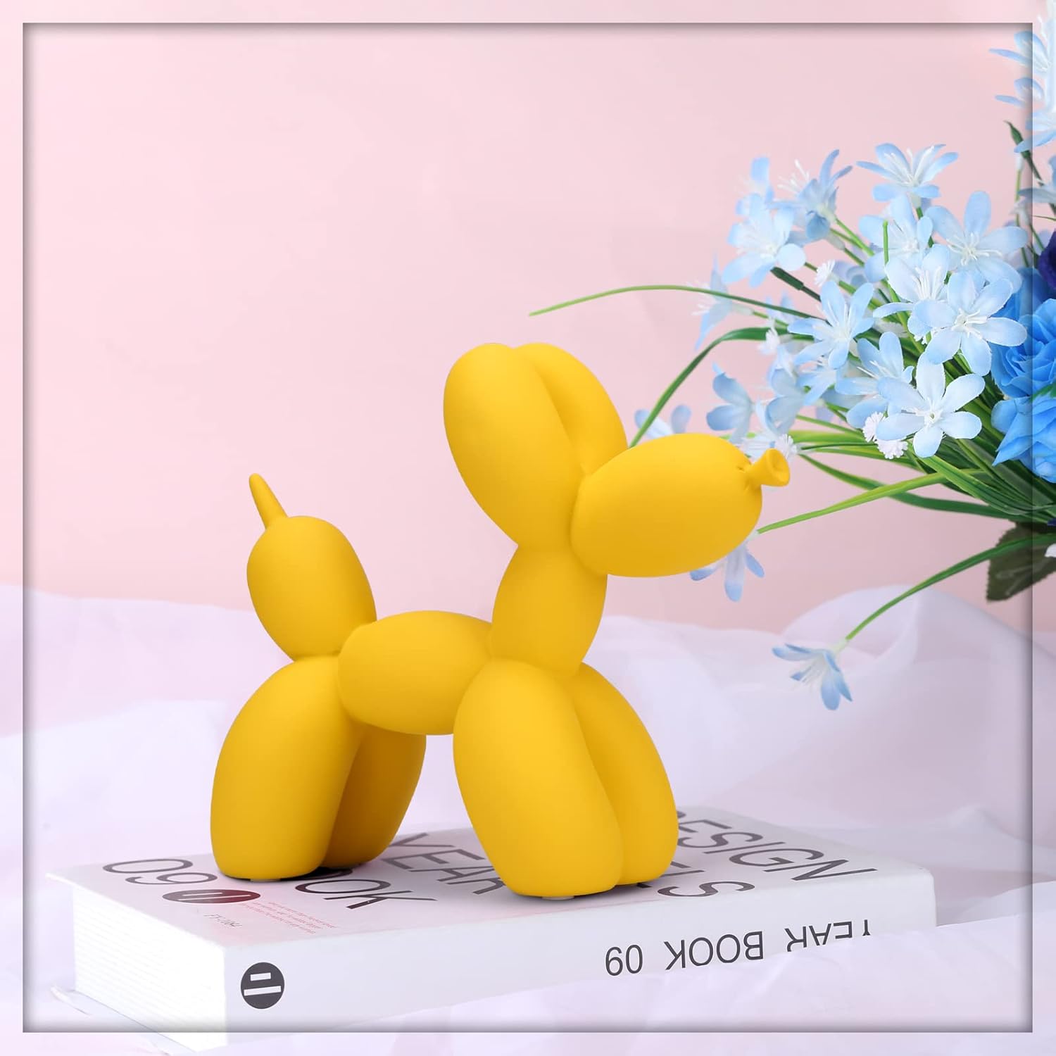 Creative Balloon Dog Sculpture Modern Home Decoration Trendy Animal Art Ornaments Collection Figurine Bedroom Living Room Office Desktop Resin Decors