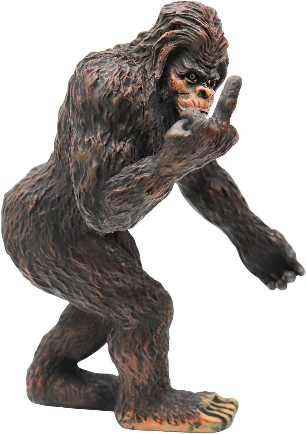 5.7 Inch Middle Finger Gorilla Statue, Funny Resin Garden Chimpanzee Ornaments, Decoration Sasquatch Sculpture for Home Desktop Garden Yard Office Desk