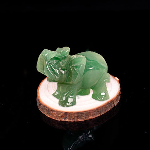 Lucky Wealth Feng Shui Elephant Statue - Resin Collectible Figurine with Trunk Raised - Good Luck Elephant Gift for Women (Large)