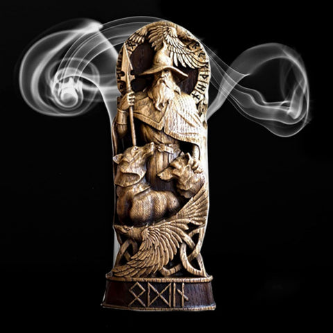 Norse Gods Odin Statue Altar Goddess Statue Resin Craft Viking Mythology Scandinavian Pantheons Home Wine Cabinet Orament