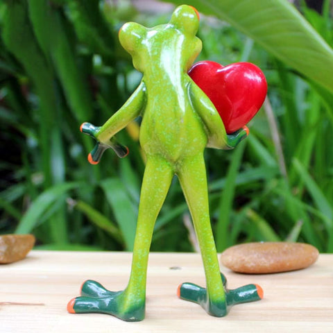 Frog Figurines Statue Cute Funny Frog Sculpture Love Gifts for Home Desk Decoration 6061