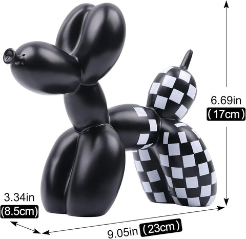 Creative Balloon Dog Sculpture Modern Home Decoration Trendy Animal Art Ornaments Collection Figurine Bedroom Living Room Office Desktop Resin Decors