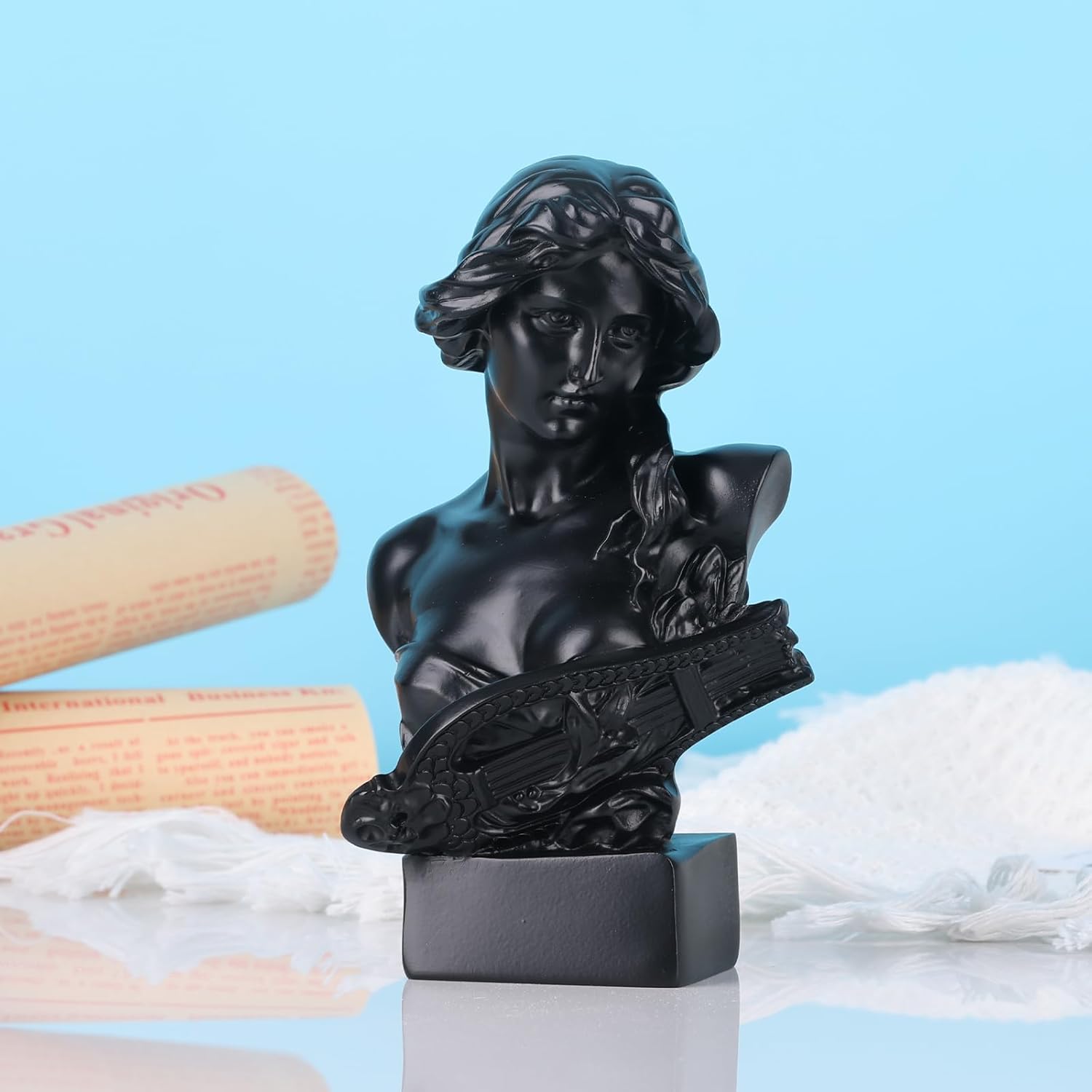 6" H Greek Mythology Bust Statue Decor,Artemis Statues Roman Goddess Figurines,Used for Sketch Practice Aesthetics Statues and Sculptures and Indoor Filling Space for Living Room, Bedroom and Study