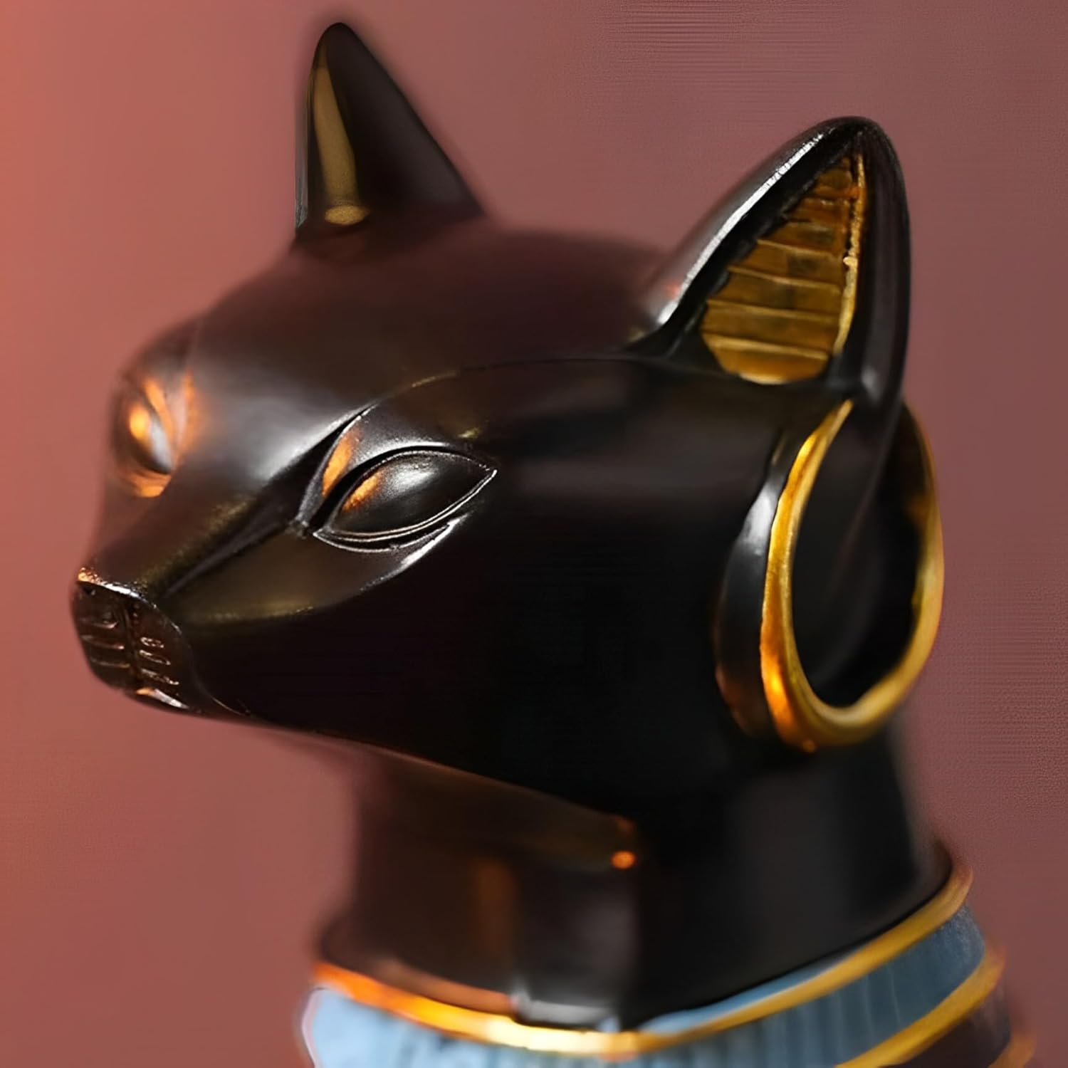 12 inch Tall Black Egyptian Cat Goddess Bastet Statue, Ancient Egypt Bast Figurines Home Decor