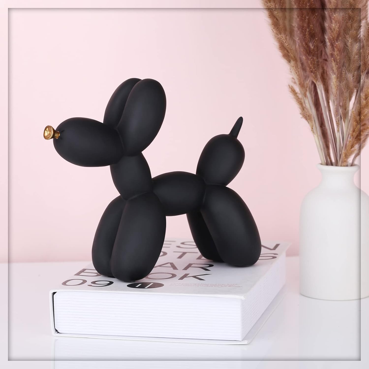 Creative Balloon Dog Sculpture Modern Home Decoration Trendy Animal Art Ornaments Collection Figurine Bedroom Living Room Office Desktop Resin Decors