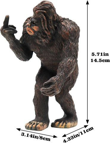 5.7 Inch Middle Finger Gorilla Statue, Funny Resin Garden Chimpanzee Ornaments, Decoration Sasquatch Sculpture for Home Desktop Garden Yard Office Desk