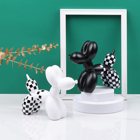 Creative Balloon Dog Sculpture Modern Home Decoration Trendy Animal Art Ornaments Collection Figurine Bedroom Living Room Office Desktop Resin Decors