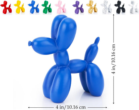 Shiny Balloon Dog Statue Decor, 4 inch Electroplate Gold Balloon Dog Animal Sculpture, Small Nick Nacks for Shelf Decor, Small Eclectic Decor Desktop, Vibrant Balloon Dog