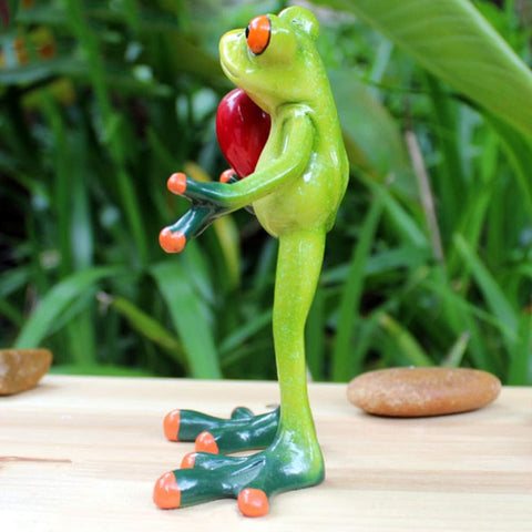 Frog Figurines Statue Cute Funny Frog Sculpture Love Gifts for Home Desk Decoration 6061