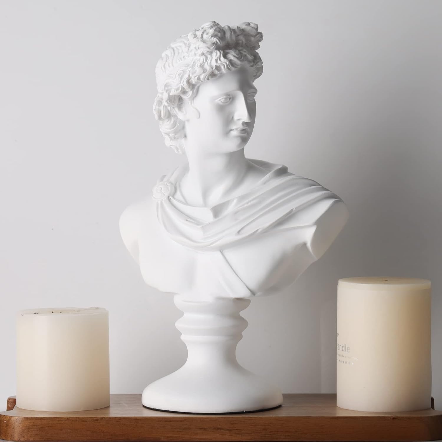 11.8 Inch Greek Statue of David, Classic Roman Bust,David Bust,Greek Mythology Sculpture for Home Decor,Large Roman Goddess Apollo Sculpture for Home Décor Resin Crafts for Sketch Practice Artist