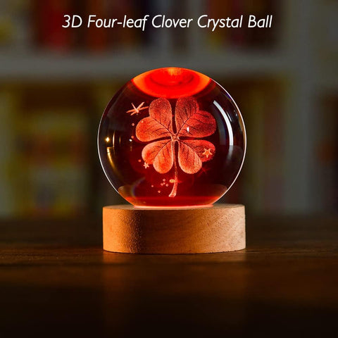 3D Cat Themed Gifts for Women Decor for Cat Lovers Cat Mom Crystal Ball Cat Related Sympathy Presents with Wooden Light Base